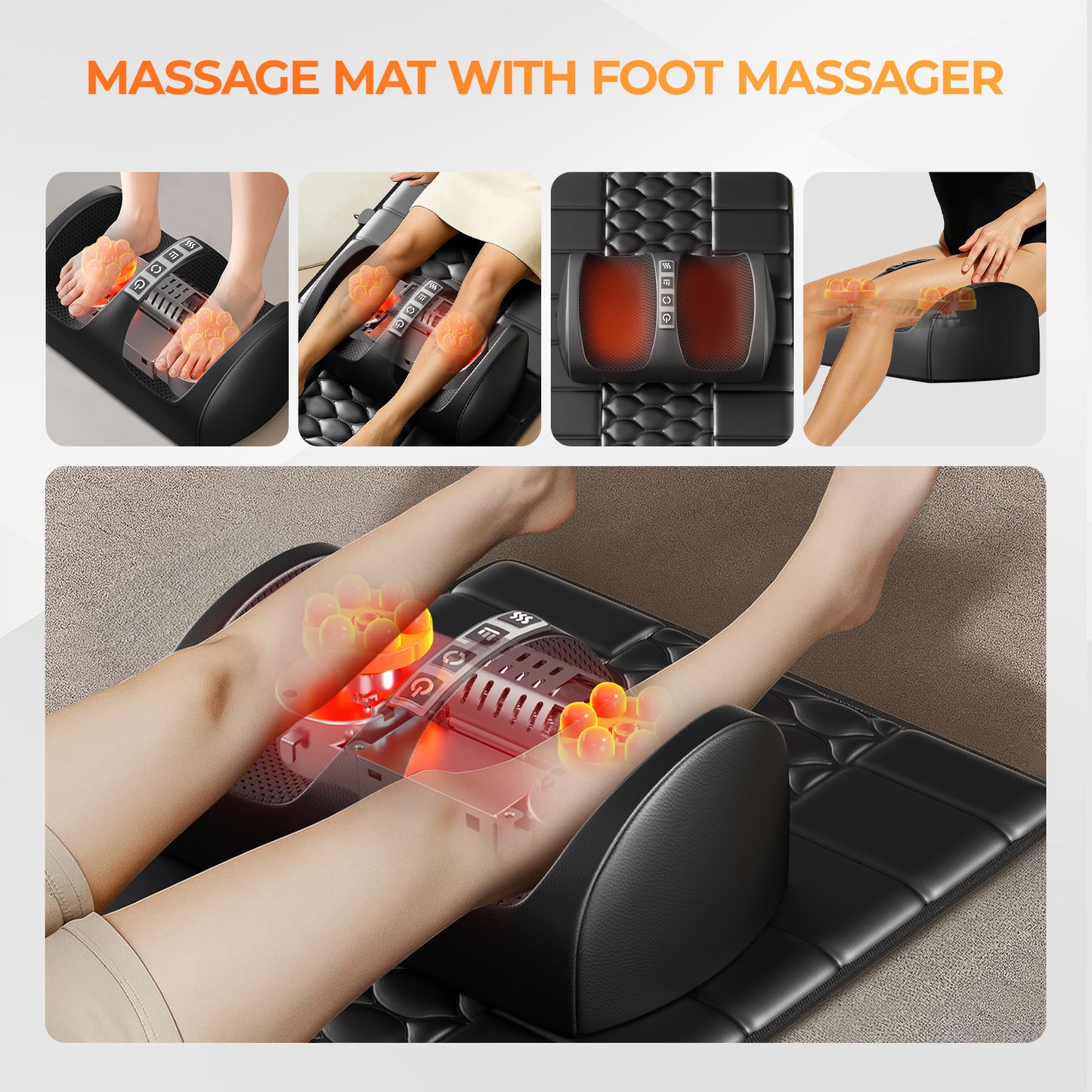 Amazon Restricted Products Foldable Massage Mattress Controller with Smart Heating and Timer, Perfect for Full-Body Relaxation at Home, Portable and Convenient for Home Use