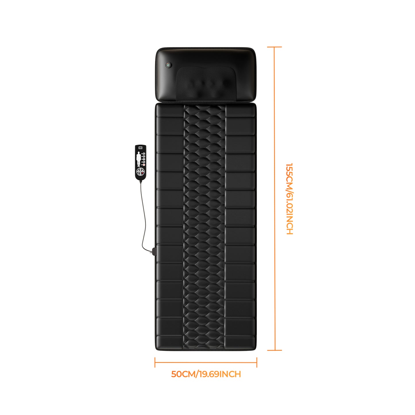 Amazon Restricted Products Foldable Massage Mattress Controller with Smart Heating and Timer, Perfect for Full-Body Relaxation at Home, Portable and Convenient for Home Use